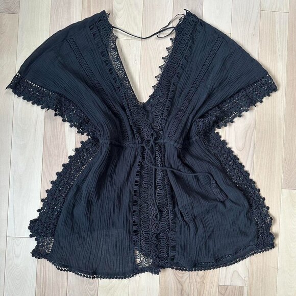 Topshop Crochet Boho Tunic - Victoria’s Secret Coachella Vibes - Size S - Picture 3 of 7